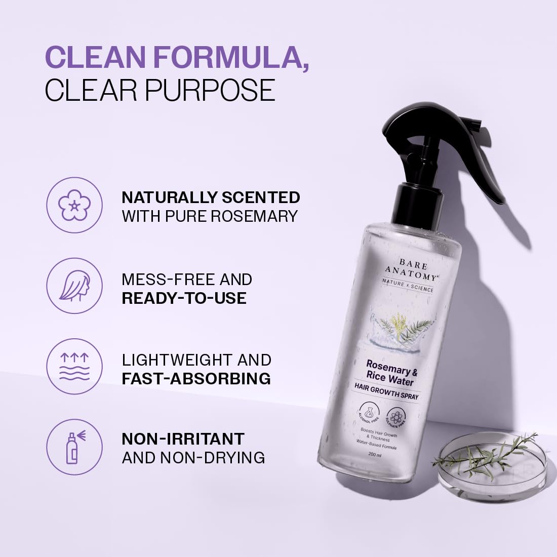 Bare Anatomy Nature x Science Rosemary Water Spray